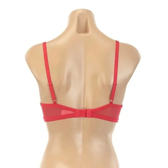 32B DKNY 453237 Perfect Profile Push-Up T-Shirt Underwire Bra Red NWT NEW WITH - Picture 7 of 7